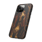 Basset Hound Phone Case Jazz Saxophone Tough Cover Gift Art