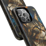 Stained Glass Cat Phone Case, Lead Line Art Cover, Gift