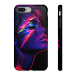 Neon Lightning Face 80s phone case | Tough Case
