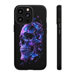 Holographic Skull Phone Case, Shattered Glass Iridescent Cover