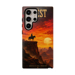 Western Sunset Cowboy Phone Case | Rugged Protective Cover