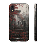 Rainy Temple Stairs Autumn Phone Case Ink Art Tough Case