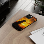 Golden Retriever Golden Hour Silhouette Art Tough Phone Case