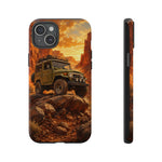 Land Cruiser FJ40 Classic 4x4 Red Rock Canyon Art Tough Phone Case