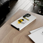 Z06 Corvette Phone Case, Yellow Sketch Reveal Chrome Cover