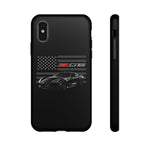 C7 Z06 American Flag Black Sports Car Tough Phone Case Cover