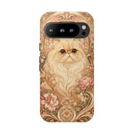 Persian Cat Floral Art Nouveau Tough Phone Case