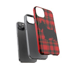 Scottish Terrier Silhouette Plaid Art Tough Phone Case