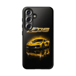 Z06 Corvette Phone Case, Yellow Neon Chrome Studio Cover