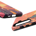 Retro Runner Sunset phone case | 80s Vaporwave jogging design
