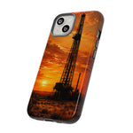 Texas Oil Rig Sunset phone case | Tough Cases
