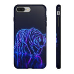 Neon Blue Tiger phone case | tough protective cover