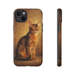 Abyssinian Warm Ticked Portrait Art Tough Phone Case