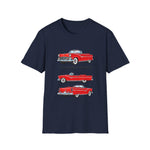 1955 Fairlane Sunliner Classic Car T-Shirt | Vintage Red Convertible