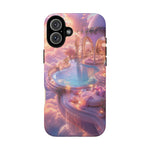 Floating Pool Deck Phone Case, Pastel Cloud 3D Render Cover
