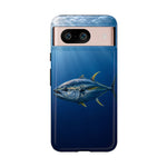Yellowfin Tuna Phone Case, Deep Blue Water Tough Cover, Gift