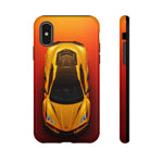 Z06 Corvette Phone Case, Yellow Top-Down Duotone Gradient Cover