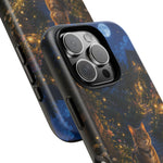 Moonlit Garden Cat Phone Case, Firefly Painterly Art Cover