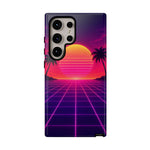 Classic Grid Sunset Vaporwave Art Tough Phone Case