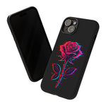 Glitch Rose Neon Phone Case Vaporwave Tough Cover