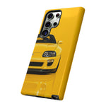 Yellow Supra Phone Case, MK4 90s JDM Legend Tough Protective Cover for Men