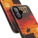 Western Sunset Cowboy Phone Case | Rugged Protective Cover