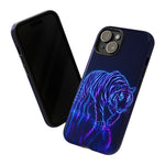 Neon Blue Tiger phone case | tough protective cover