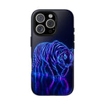 Neon Blue Tiger phone case | tough protective cover