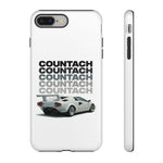 White Countach Retro Tough Phone Case Cover Gift Art