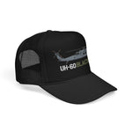 UH-60 Black Hawk Trucker Hat Military Helicopter Foam Snapback Cap Aviation Gift