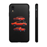 1969 Camaro SS Orange Triple View Muscle Car Tough Phone Case