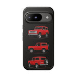 Early Bronco Phone Case Red, Three-View Truck Vector Cover