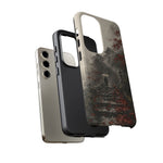 Autumn Temple Steps phone case | Japanese watercolor landscape cover