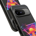 Synthwave Sunset Triangle Phone Case Retro Vaporwave Case