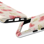 Pink Cherry Pattern Phone Case | Cute Retro Fruit Design