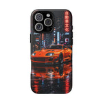 Orange Supra Phone Case, Neon City Night JDM Sports Car Tough Cover