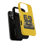 1969 Camaro Z28 Yellow Front View Muscle Car Tough Phone Case