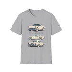 1956 Thunderbird illustrations Trio View T-Shirt | Classic car tee