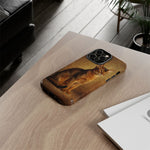 Abyssinian Warm Ticked Portrait Art Tough Phone Case