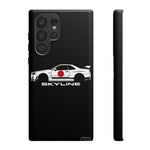R34 Skyline Japanese Flag Race Car Phone Case | JDM GT-R Tough Cover