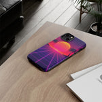 Classic Grid Sunset Vaporwave Art Tough Phone Case
