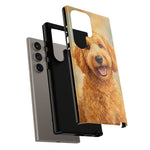 Goldendoodle Fluffy Curls Portrait Art Tough Phone Case