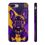 French Bulldog Pop-Art Portrait Tough Phone Case - Purple Gold