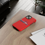 Red Classic Corvette C1 Illustration phone case | Retro Car Tough Case