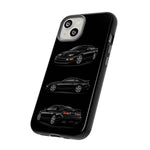 Black 300ZX Sports Car Tough Phone Case - Multi View