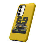 1969 Camaro Z28 Yellow Front View Muscle Car Tough Phone Case