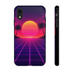 Classic Grid Sunset Vaporwave Art Tough Phone Case