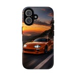 Supra MK4 Orange Touge Night JDM Speed Art Tough Phone Case