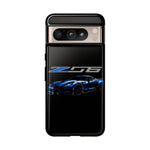 Blue C7 Z06 Sports Car Tough Phone Case Track Style Cover Gift