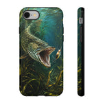 Northern Pike Phone Case, Weed Bed Fishing Strike Cover, Gift